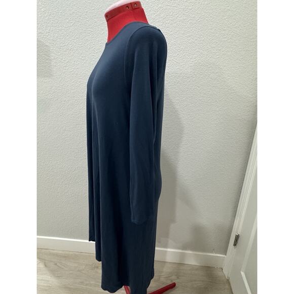 Long Sleeve Dress Casual Elegant Flowy A Line Trapeze Comfortable - Picture 3 of 4